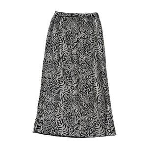NWT Peruvian Connection Black and White 100% Pima Cotton Knit Maxi Skirt Wmns S
